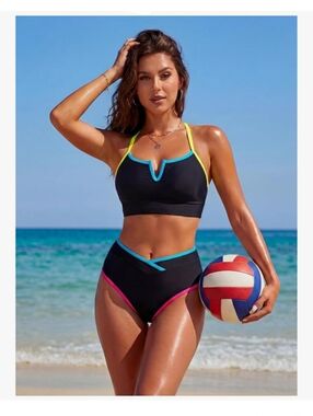 NWT BMJL 2 Piece Swimsuit With U-Wire Top - M